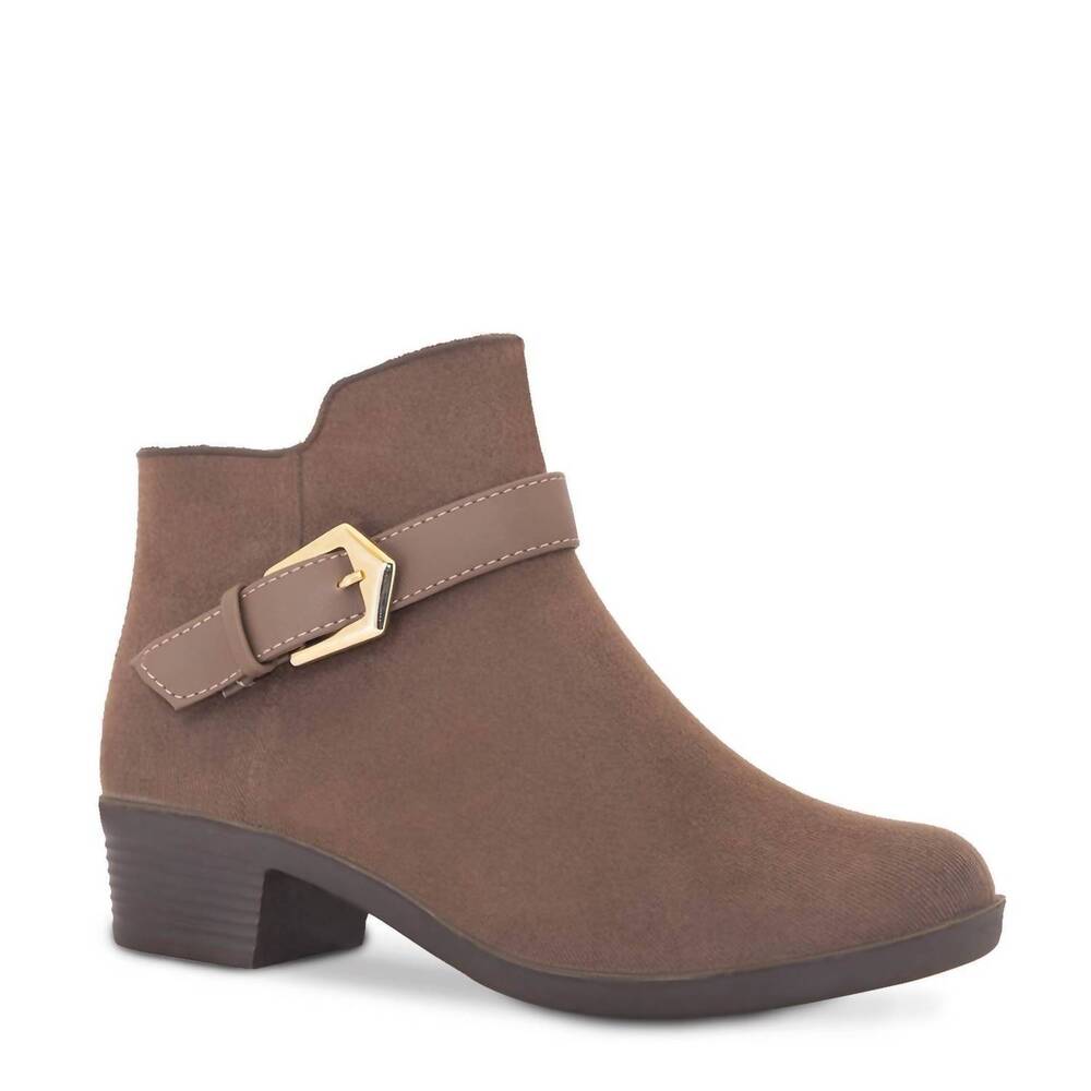 NEW ULAN waterproof dress booties in dark beige